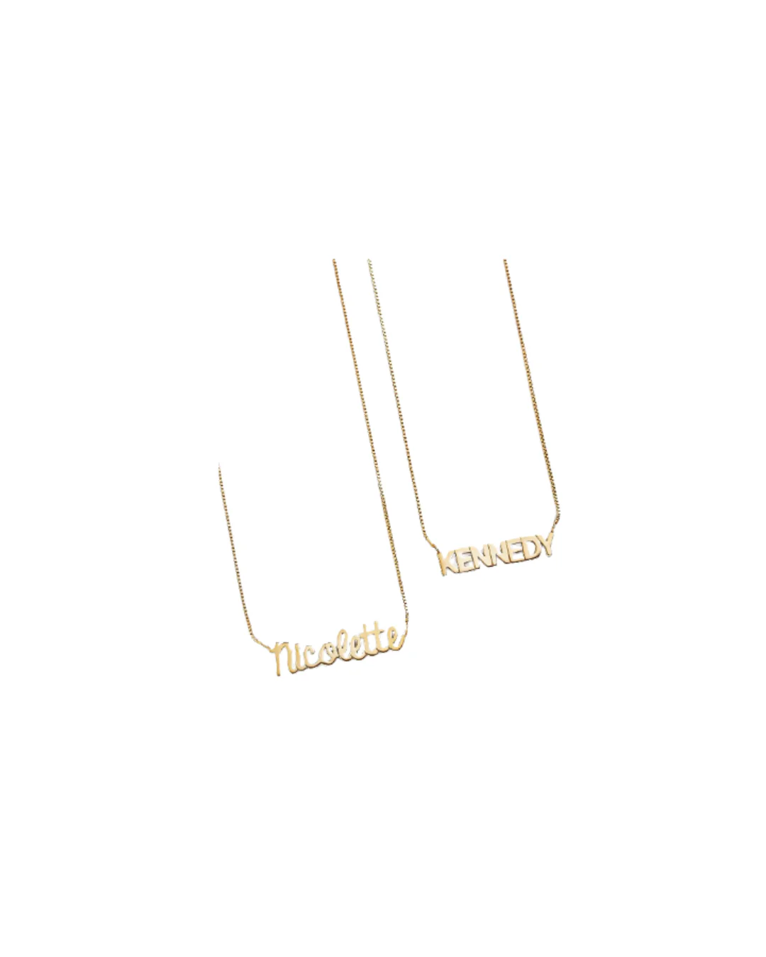 18K Gold Custom Nameplate Necklace