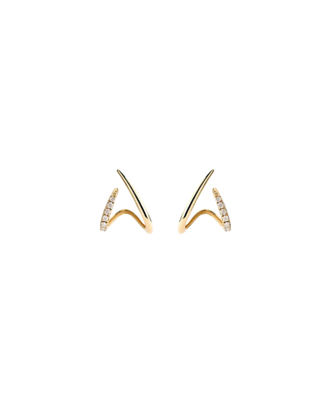 Diamond Aurora Huggie Studs