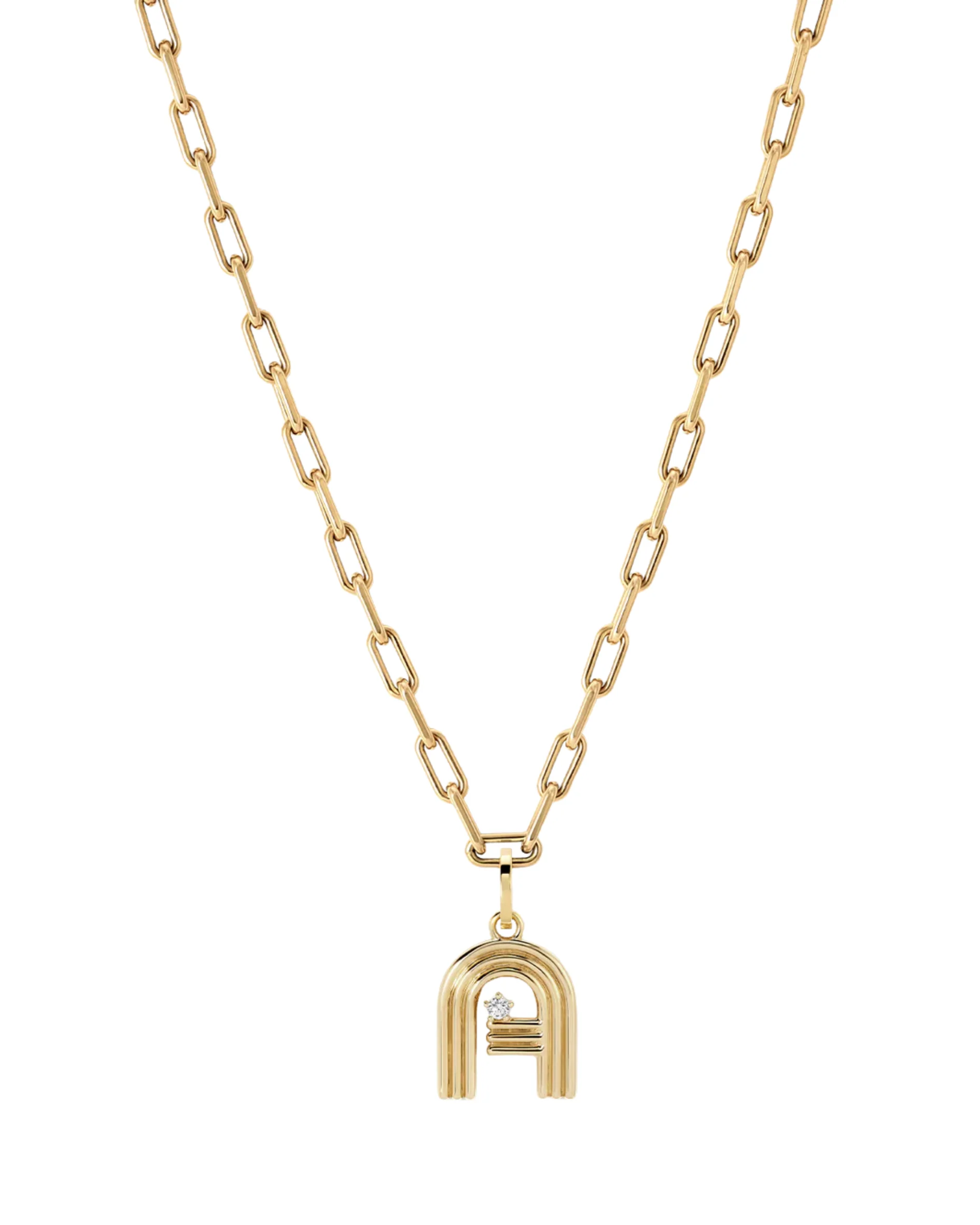 Groovy Diamond Initial Hinged Charm