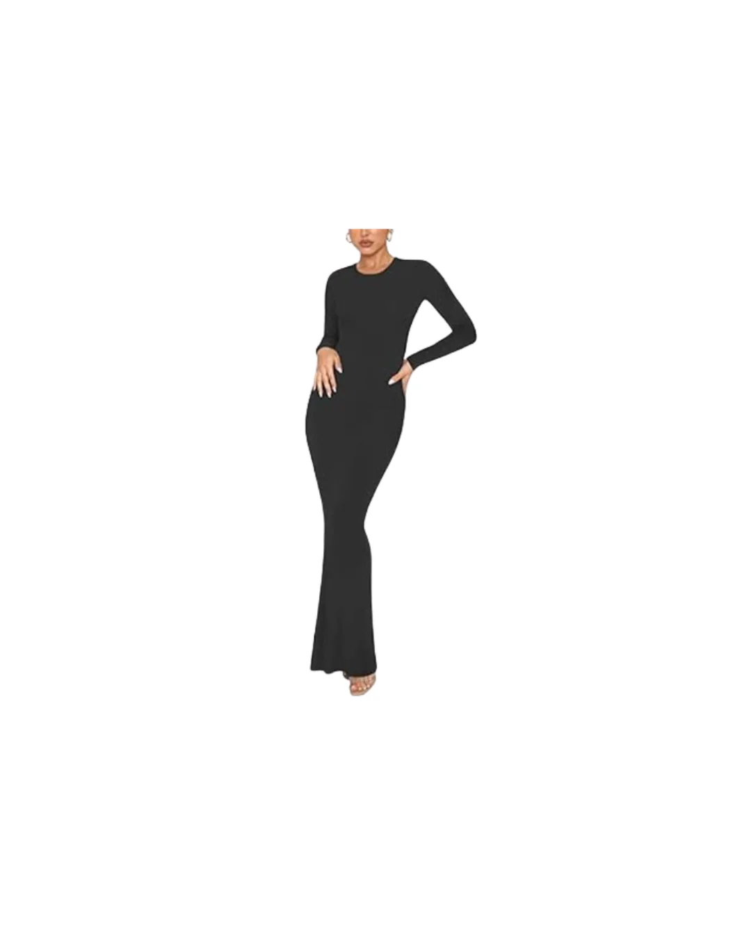 Women’s Sexy Crew Neck Lounge Long Dress